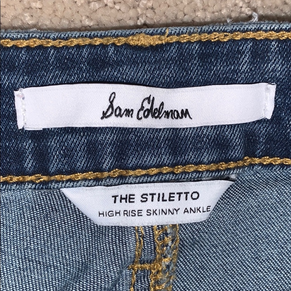 Sam Edelman Low Rise Light Washed Skinny Jeans - Picture 5 of 5
